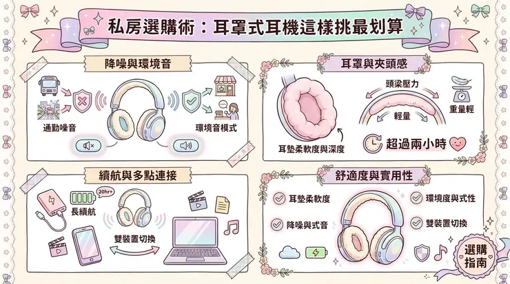 📝 私房選購術：耳罩式耳機這樣挑最划算