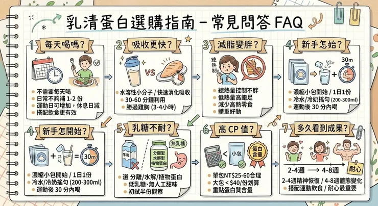 乳清蛋白選購指南常見問答FAQ