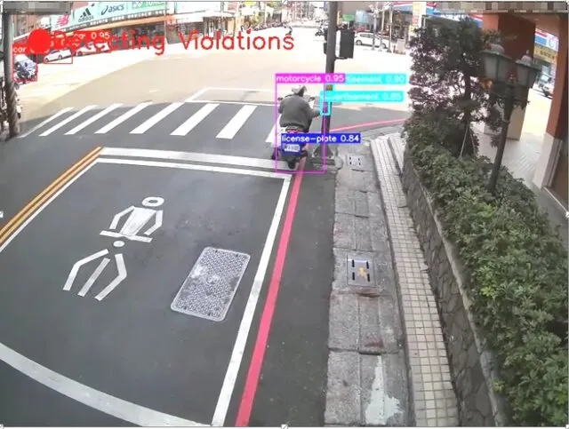 台中環保局與國立中興大學合作研發AI科技辨識違規張貼小廣告訪。圖／台中市政府