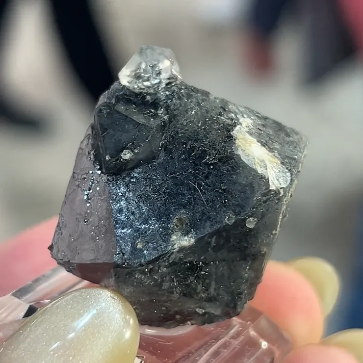 義大利波隆那地區的Beta quartz,在義大利則是稱黑水晶,礦商說內部包含鐵質而呈現黑色