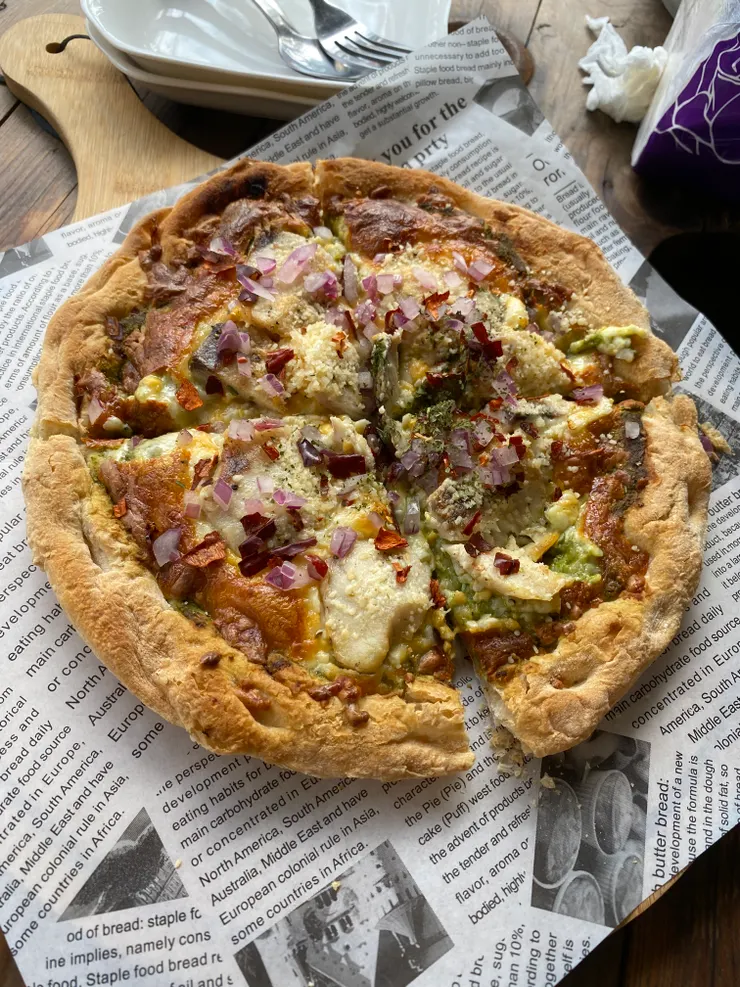 鬼頭刀披薩，讚啊