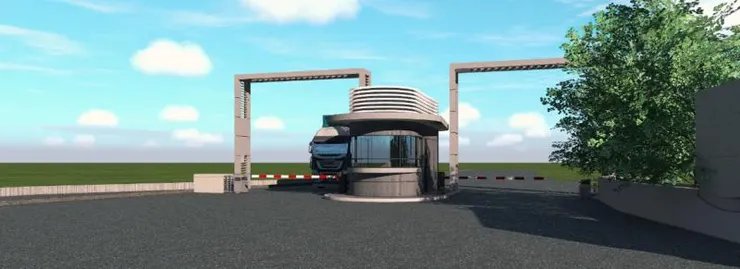 方案二、極簡冷灰框架造型