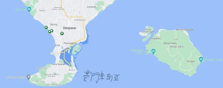 Bali South Map