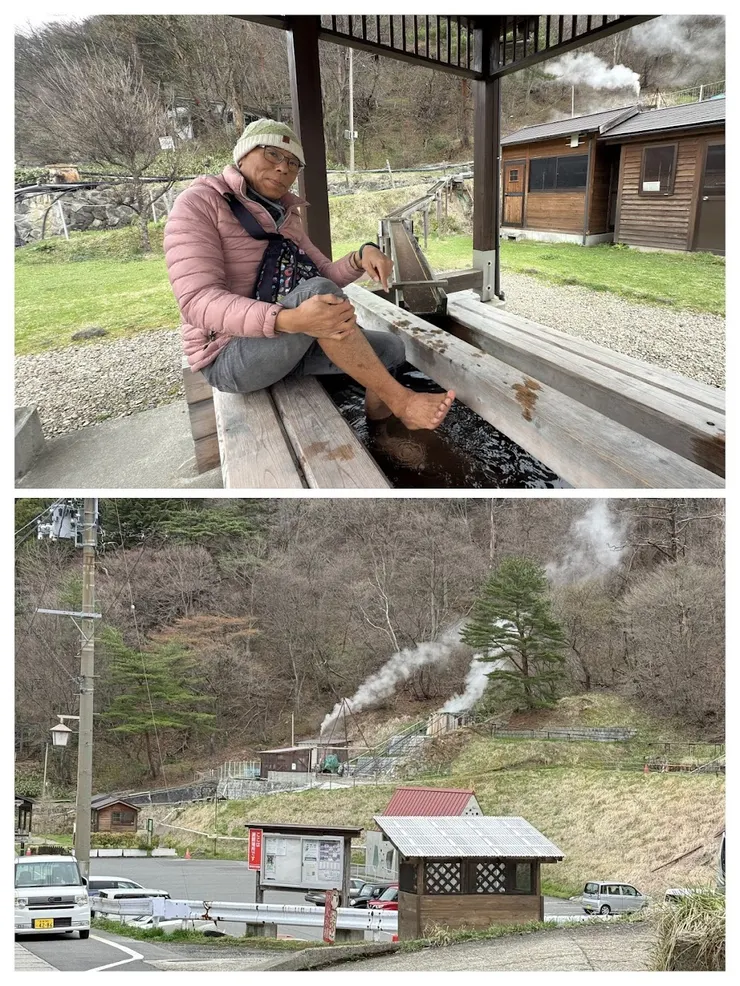 溫泉源頭和免費足湯