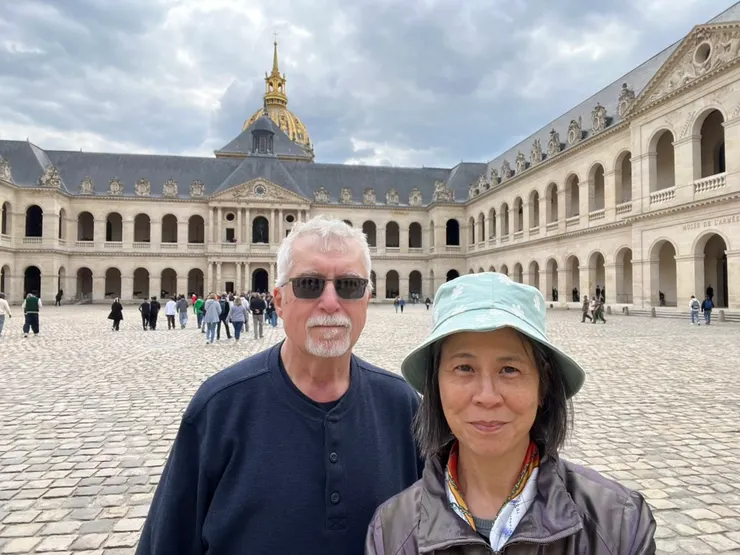 Underneath the dome behind us is Napoleon's tomb