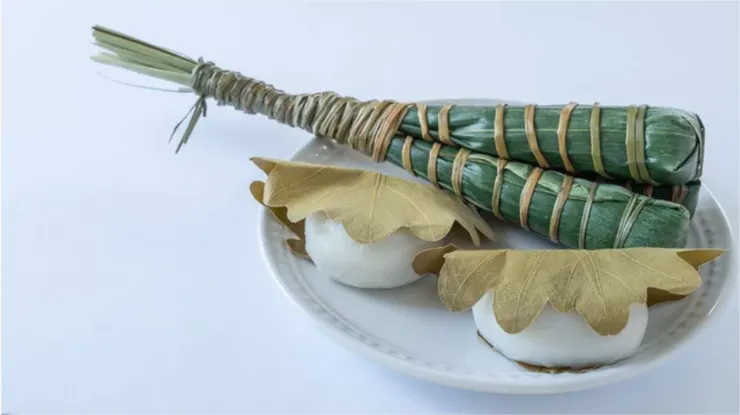 在兒童節這天會吃長型粽和柏餅