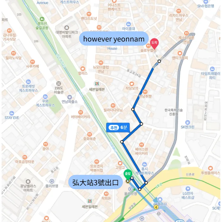 however yeonnam位置圖