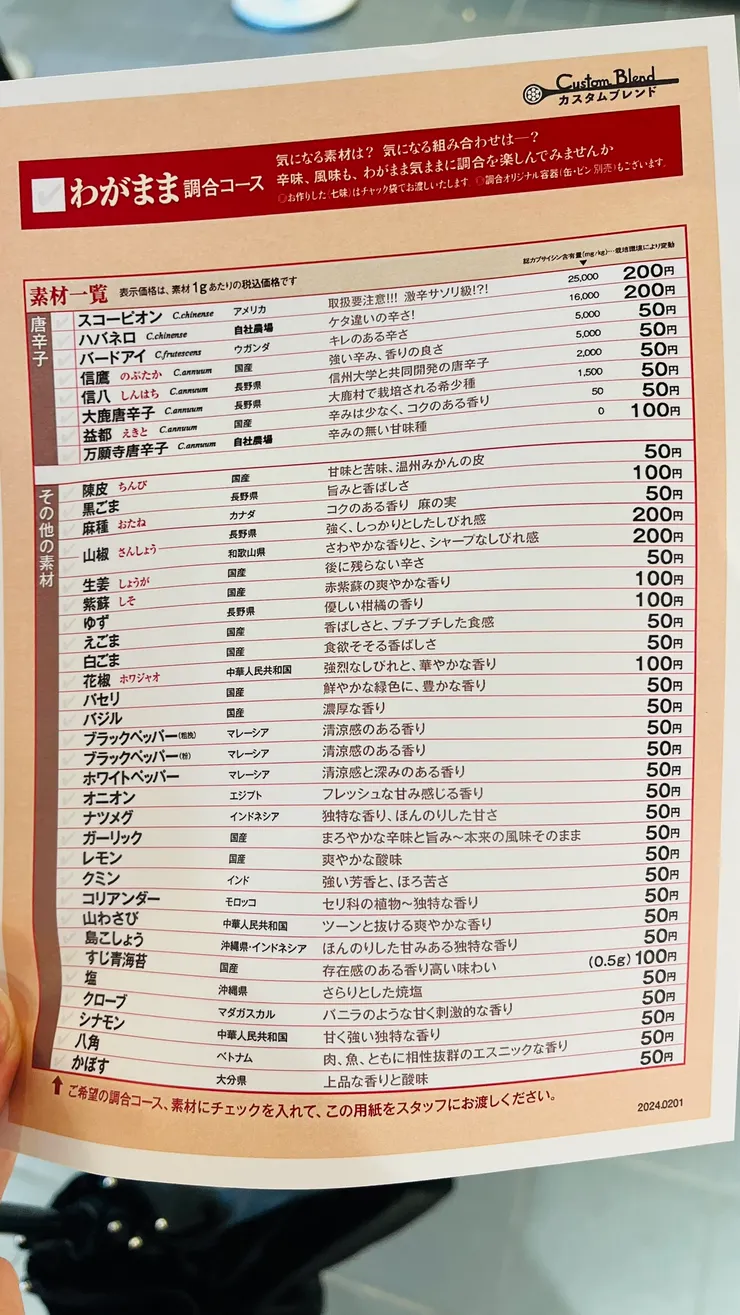 香料產地一目瞭然。