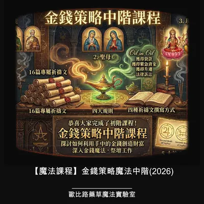 🌿🔮【魔法課程】金錢策略魔法中階(2026)✨