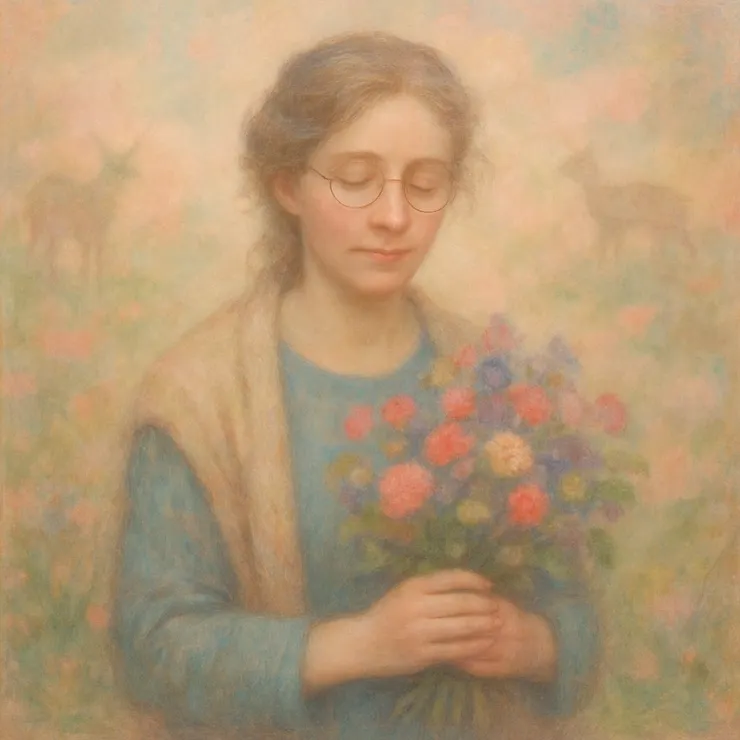 Each morning, Jane walks through veils of mist and memory, gathering faded scents and fragments of conversations.