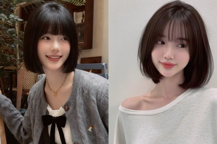 高雄美髮推薦 VOSOHAIR 與 RAMHAIR：旁分瀏海黃金比例調整，利用不對稱感拉長圓臉線條，展現優雅氣質。