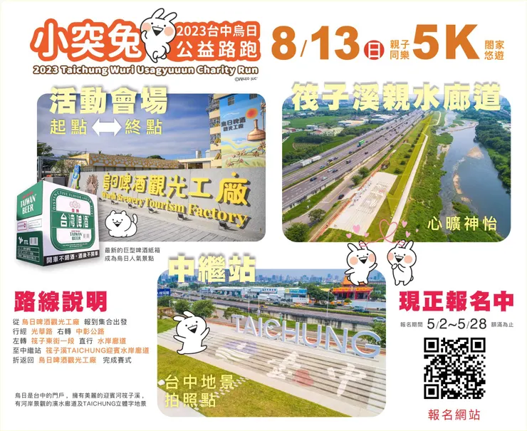 官方提供的路線說明，好多兔子貼圖好幸福。