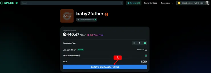 Gravity Alpha 主網 .g 域名註冊教學:免費一年+空投機會?