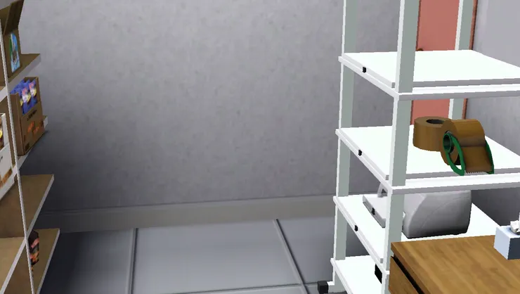 這裏通向進出店面的門。