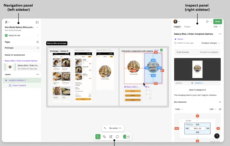 開發者模式是一個以開發者為中心的介面,用於檢查和瀏覽設計