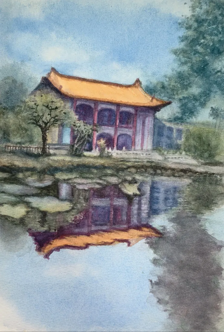 16開，水彩。