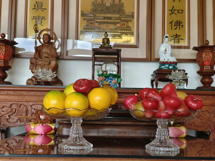 【回家首要之事是敬拜神佛與祖先，感謝祂們護佑並祈續保平安健康。就像老媽在檢查室忽然看見觀音，在往蕭邦故居道上，電光火石間Chris轉對了方向盤，我也覺得如有神助！】