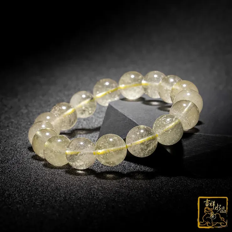 利比亞黃金隕石手珠 12.3mm 淨化護身