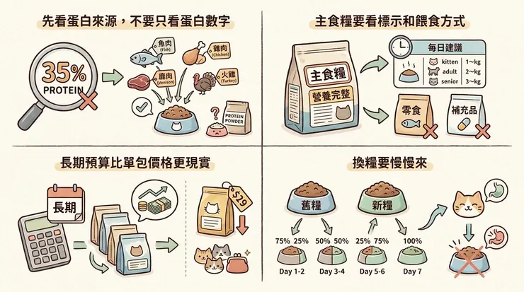 挑選貓糧不看廣告噱頭：回歸成分表，這幾項指標才是關鍵