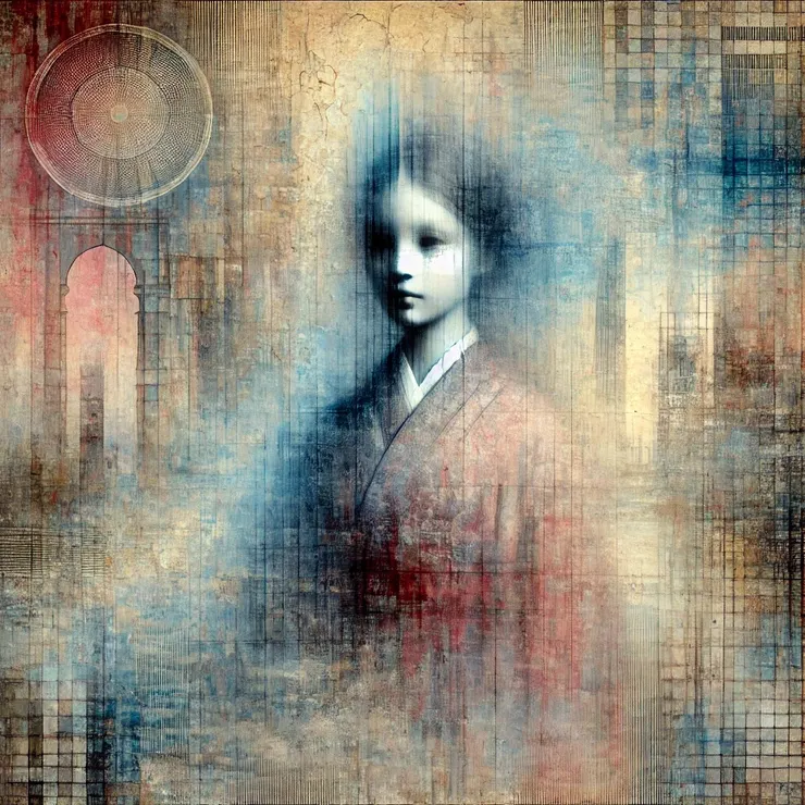 The lines between the two blurred, as if the past and present had collided and refused to be disentangled. A lip curled slightly upward, carrying a story of whispered defiance.