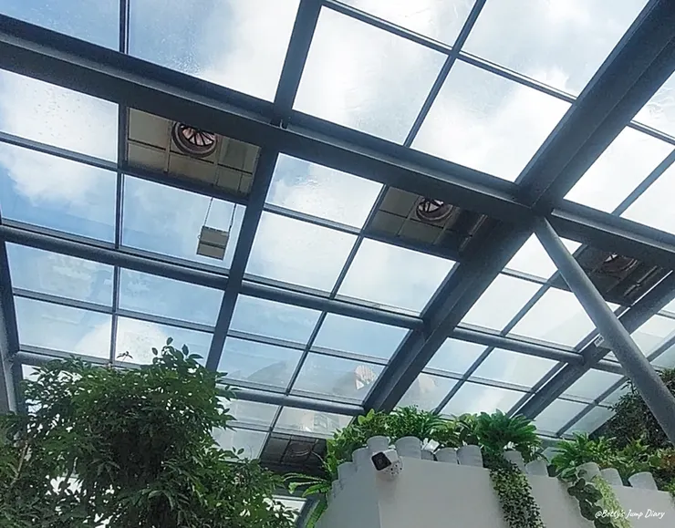 玻璃屋屋頂/ 圖片來源：Betty's Jump Diary