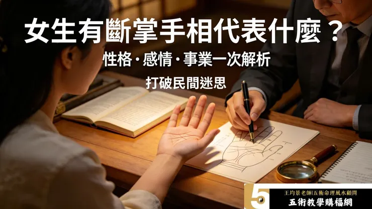 女生有斷掌手相代表什麼？命理老師拆解性格、感情、事業優缺點與常見迷思