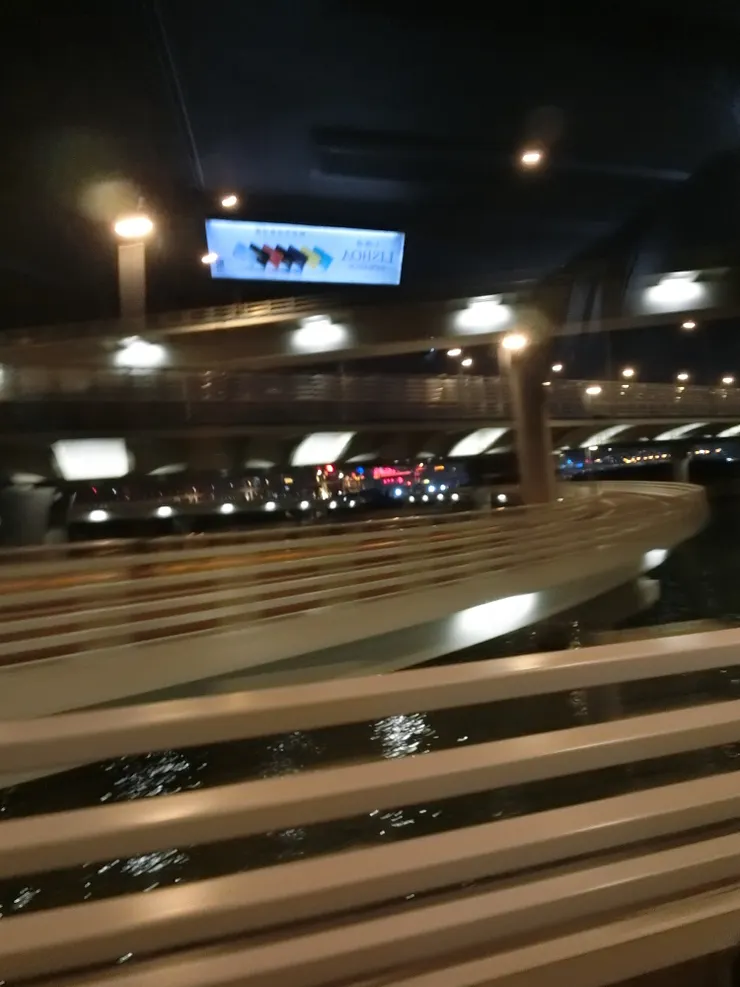 介紹一下我的新相機吧，是casio ex-fr100，可以把鏡頭拆下來，拍攝特別角度的相機。我買了個二手貨。雖然這個不是用特別角度拍，只是拍車在開動時的情，但不知為何我很喜歡這種很有動感，有點朦朧，光都連在一起的照片。