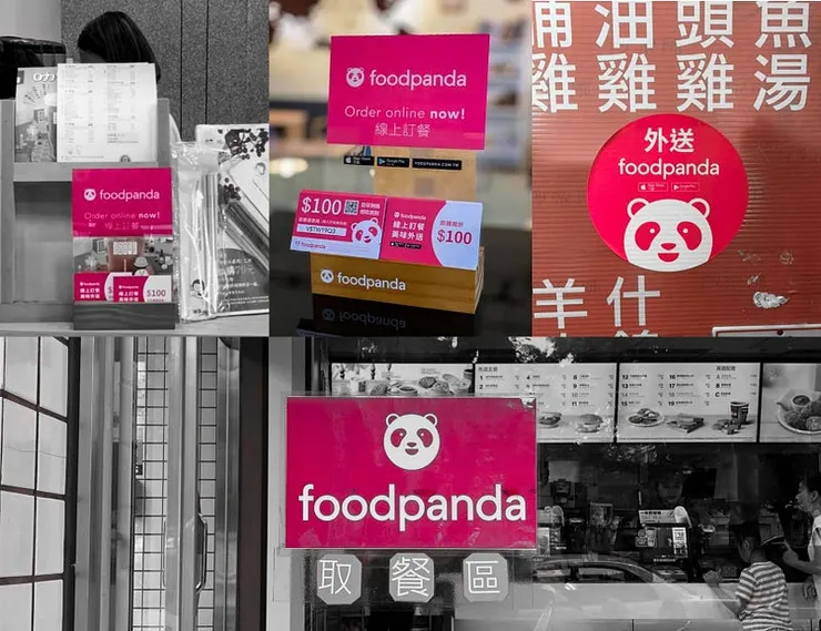 透過店家前的貼紙和各種廣告，高頻率地被用戶看見，進而在用戶心中建立熟悉感