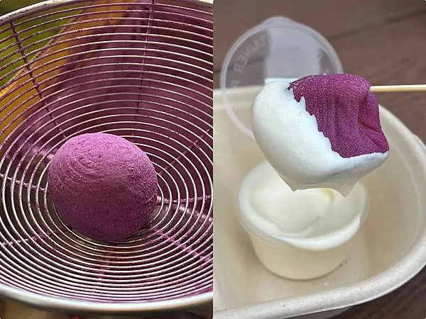 *(淡水美食)七小妞沾醬麻糬~抹茶沾醬、紫薯沾醬、豆乳沾醬~