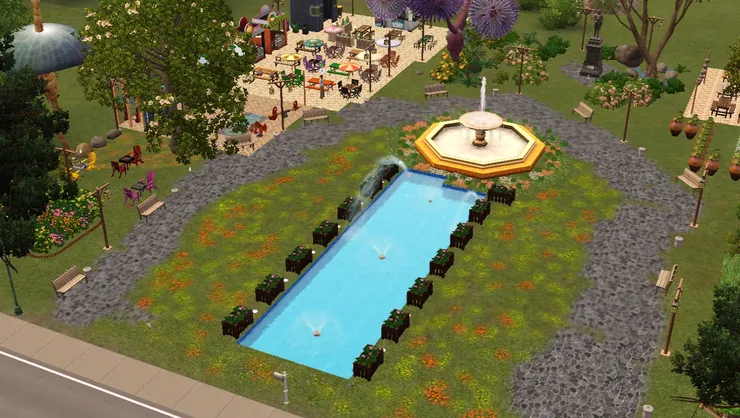 雖然噴水池佔了很多地方，但太美所以值得。