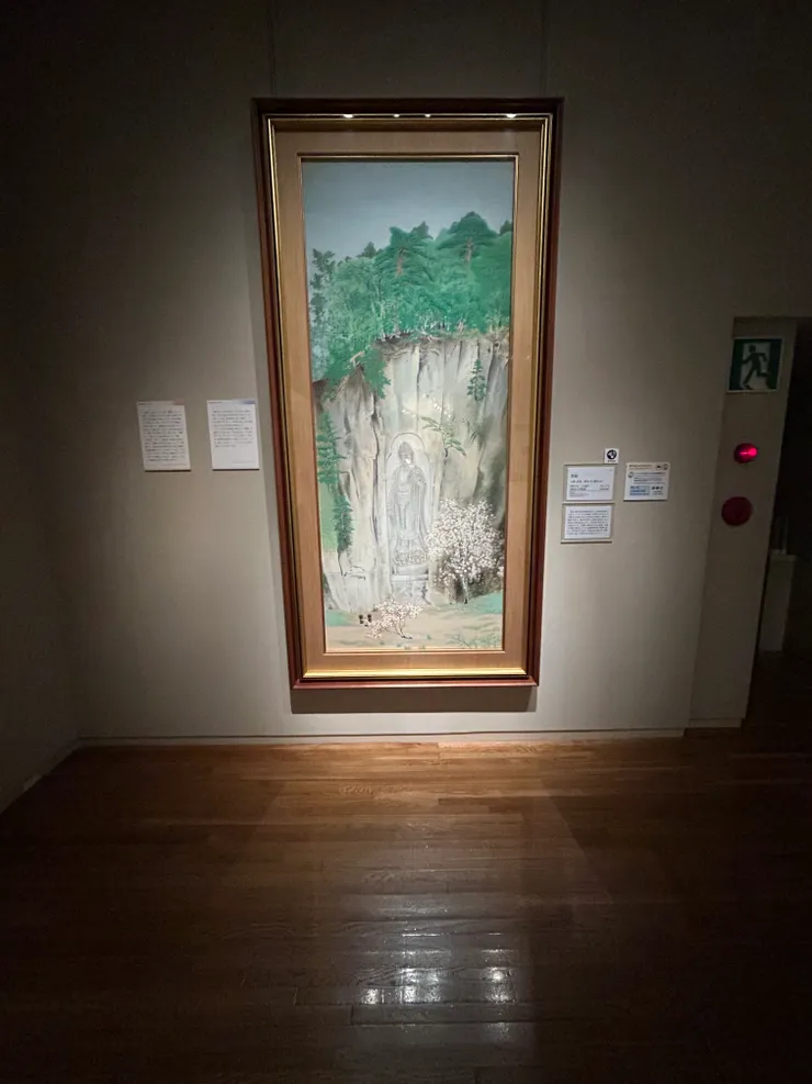 展內唯一可攝影的小林古径真跡《弥勒》