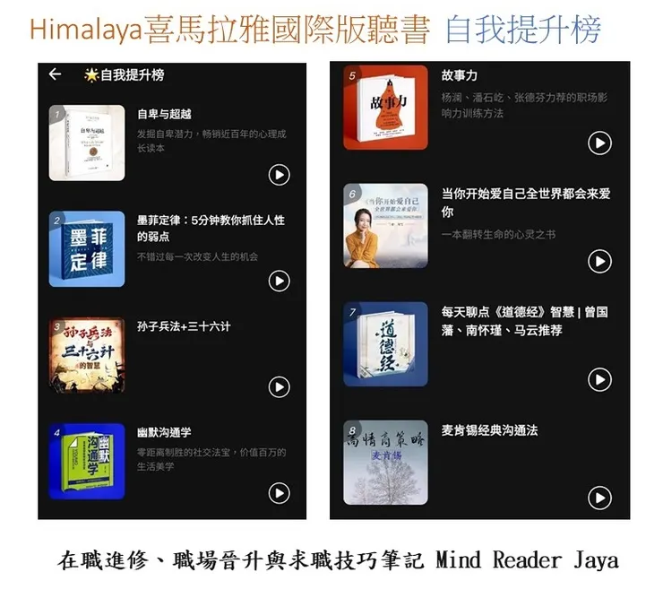 Himalaya聽書排行榜
