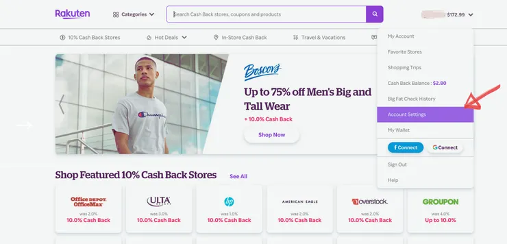於首頁點選「Account Settings」/作者提供