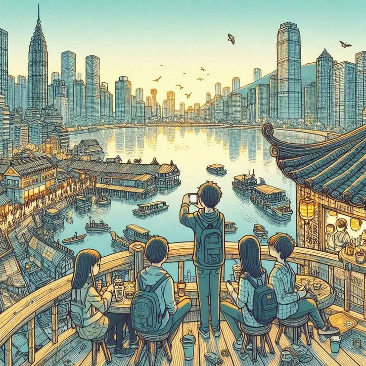 copilot。請幫我畫張圖表示在同溫層裡的人們