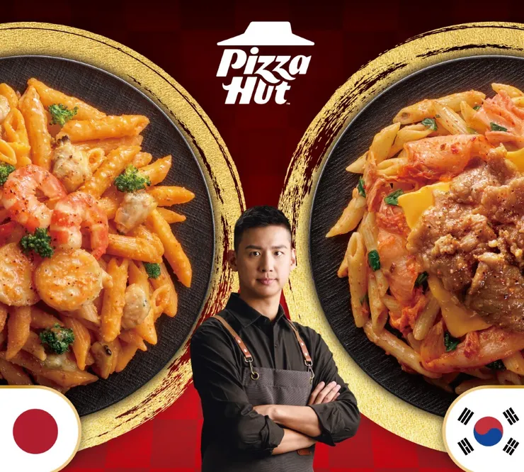 必勝客攜手創新料理名廚施捷夫，把經典義大利麵料理融入日式、韓式等多元混搭食_