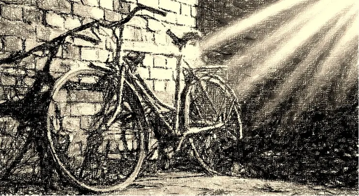 牆角的舊單車、脆弱的少年心