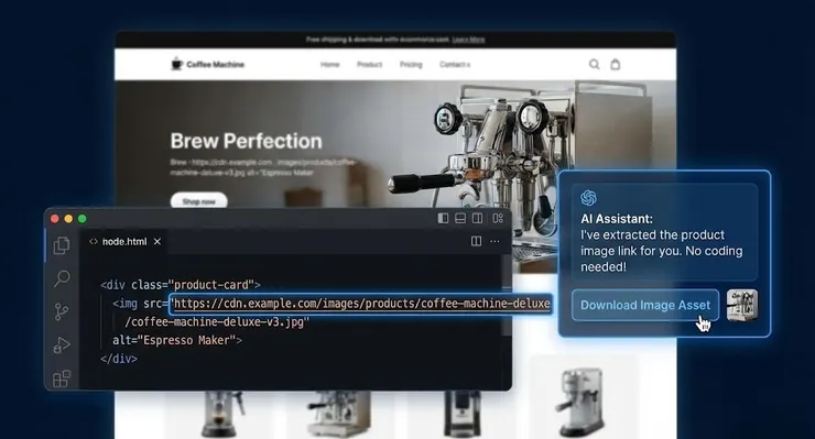 右鍵→檢視原始碼→一堆看不懂的代碼？讓 AI 幫你找出藏在裡面的圖片檔