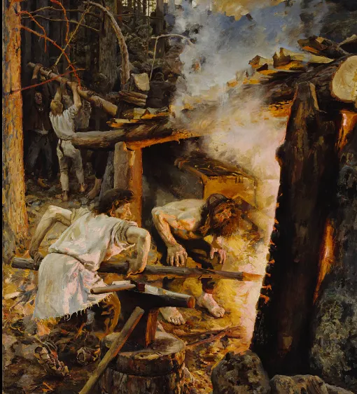 《鍛造三寶磨》，阿克塞利·加倫-卡勒拉（1893年）