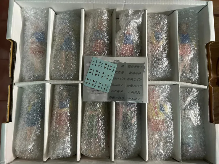 同捆組合中的12個女主角模型