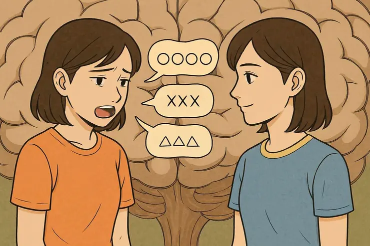 AI示意圖:聆聽大腦中的聲音。(copilot 生成圖片)