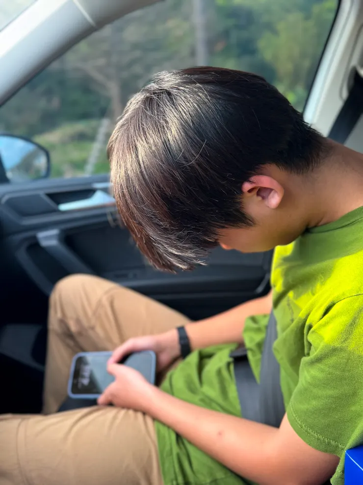 說不累的兒子～～