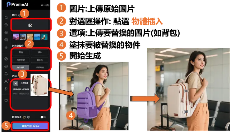 Prome AI 塗抹替換操作方法