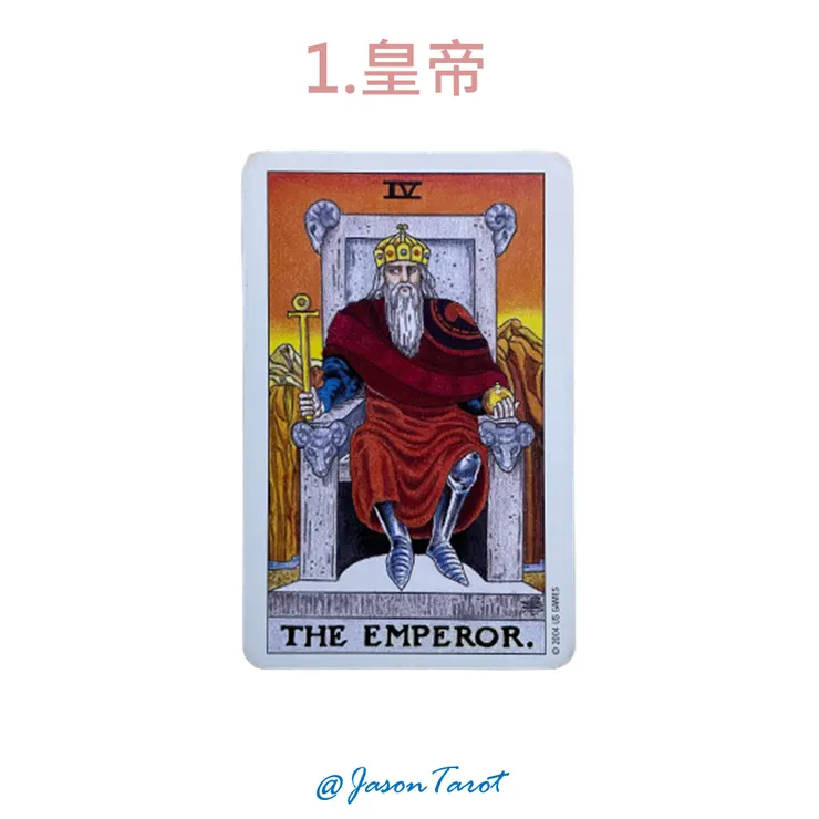 1.偉特塔羅牌_皇帝