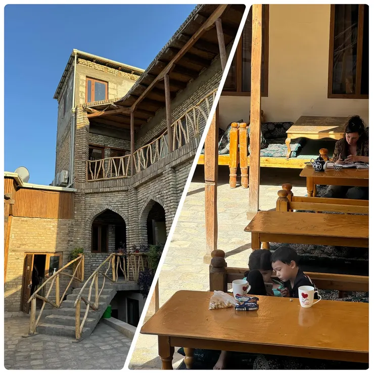 我們住的旅館，有古代驛站感