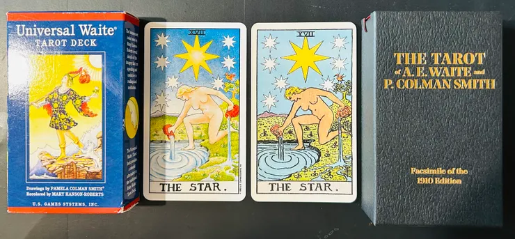 圖：偉特塔羅牌/左：1990出版、右：1910出版