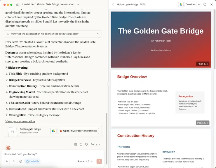 Claude Auto-Create pptx