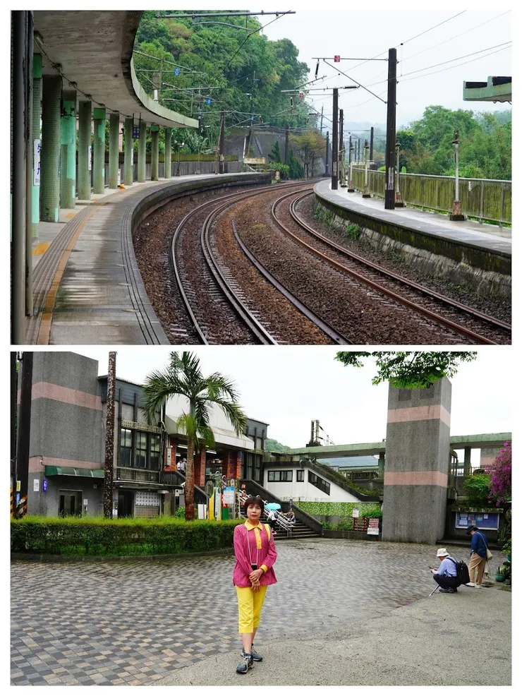 牡丹車站外觀和半月型月台