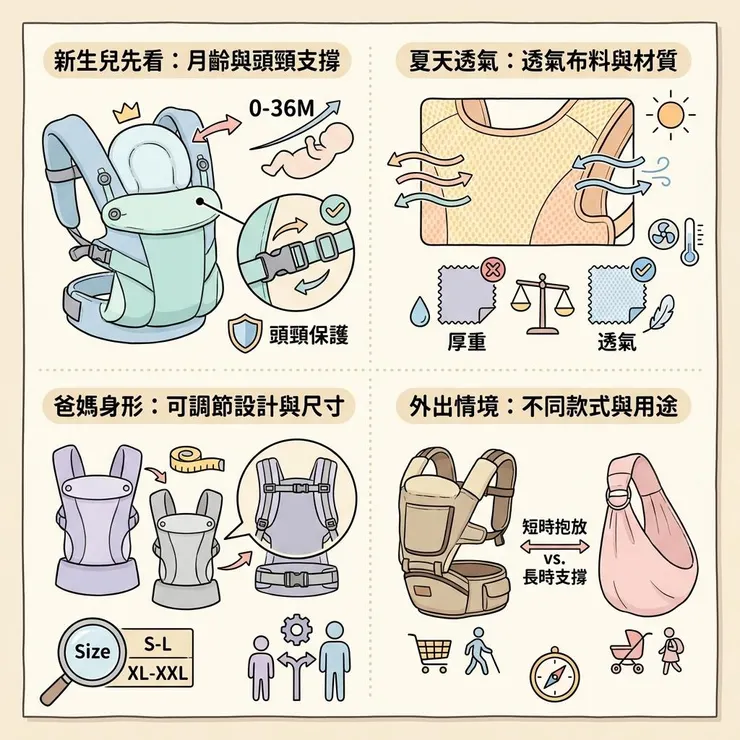 【嬰兒背帶推薦】2026 新生兒到外出怎麼選👶 Dcard、PTT 常比 5 款揹巾腰凳
