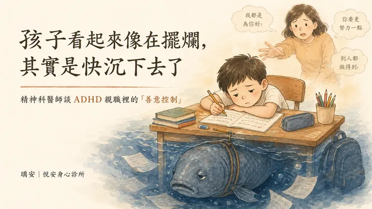 看起來像在擺爛，其實心裡已經淹水了。當期待太重、太急，孩子感受到的可能不再是支持，而是快要承受不住的壓力。
