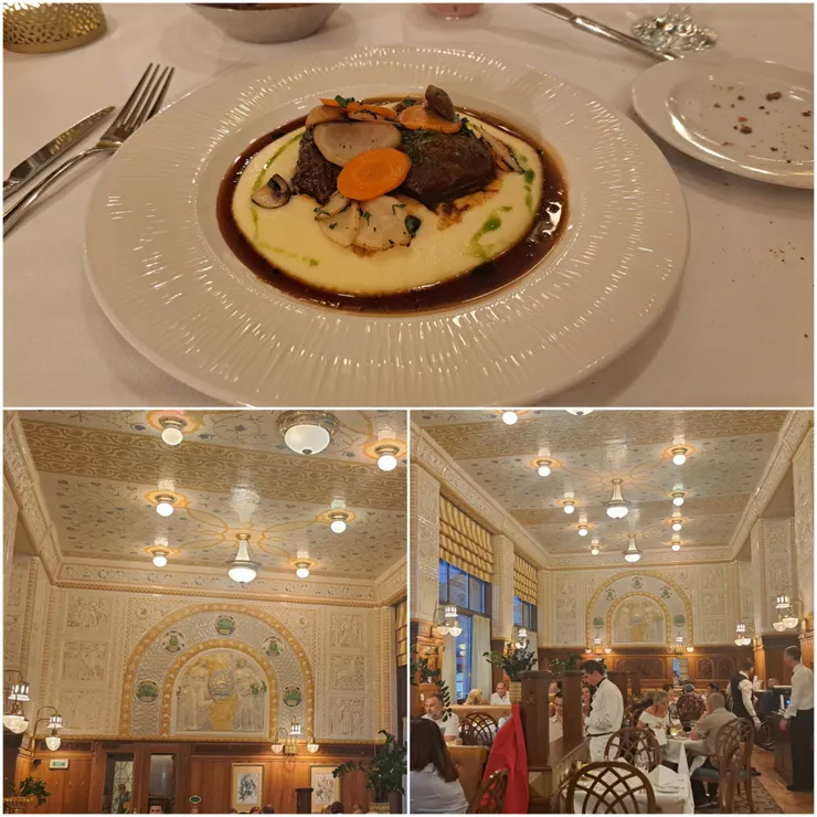 旅途疲憊...米其林晚餐其實沒什麼胃口...旅遊的第七天已跑了6個國家...陶瓷裝飾很優雅